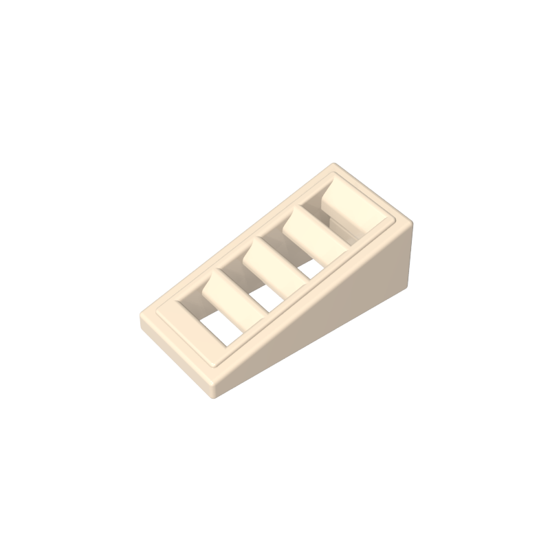 2x1x2/3 18° bevel brick with 4 grids