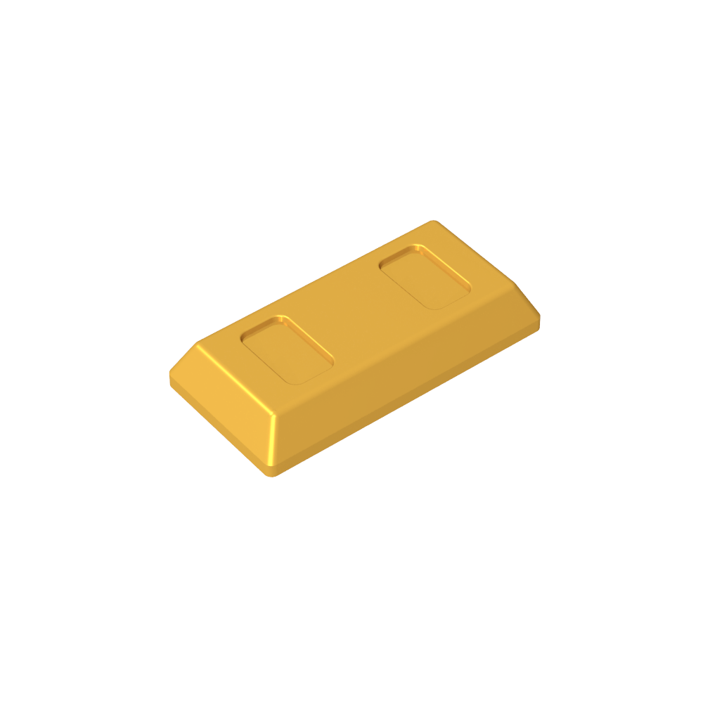 Tile Special 1 x 2 with Sloped Walls AKA Money / Gold Bar [Ingot]