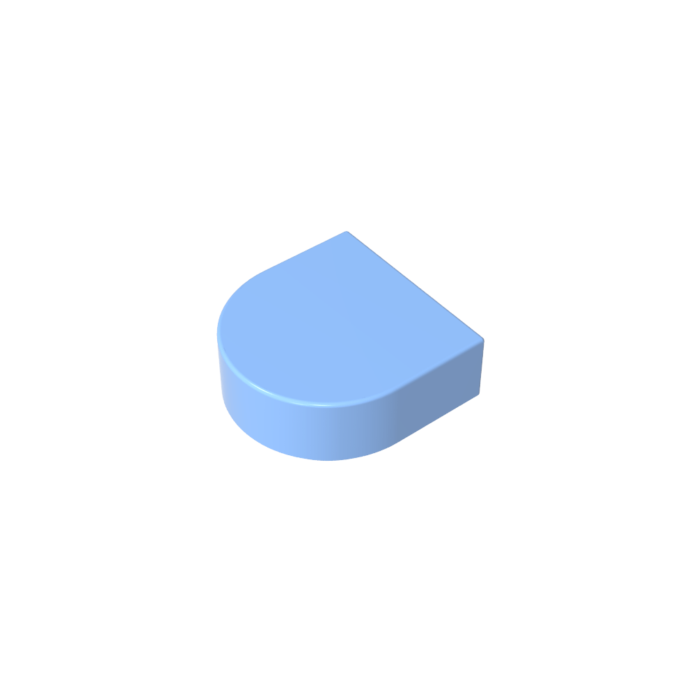 Tile 1 x 1 Half Circle