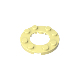Plate Round 4 x 4 with 2 x 2 Hole-MyGobricks