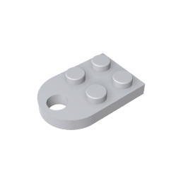 2x2 single side round edge with hole plate