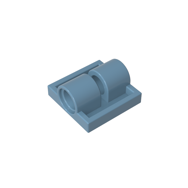 2x2 bottom plate with two holes