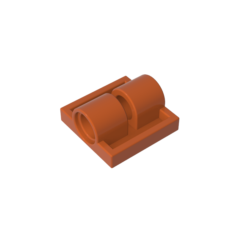 2x2 bottom plate with two holes