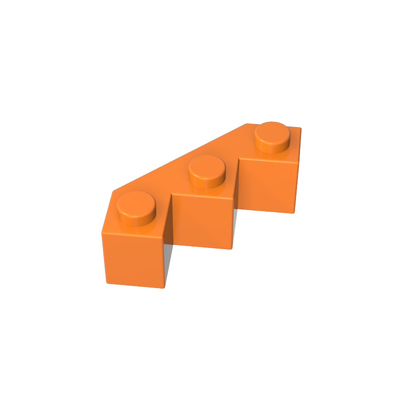 3x3 Multi-faceted Brick City Wall Inclined Bricks