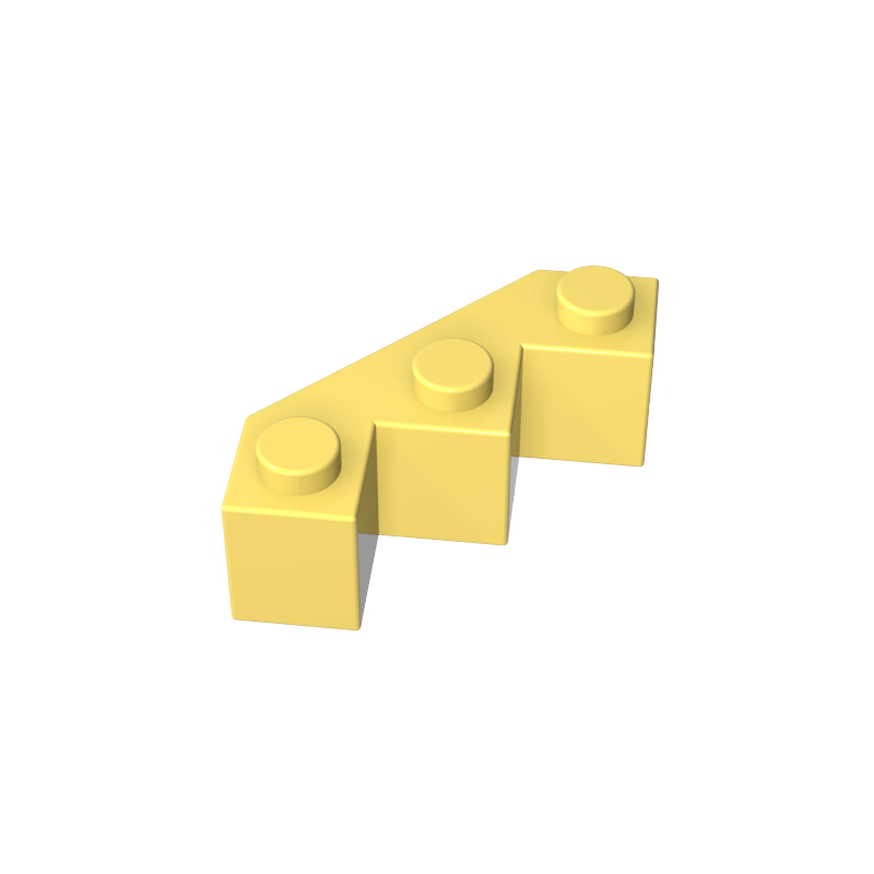 3x3 Multi-faceted Brick City Wall Inclined Bricks
