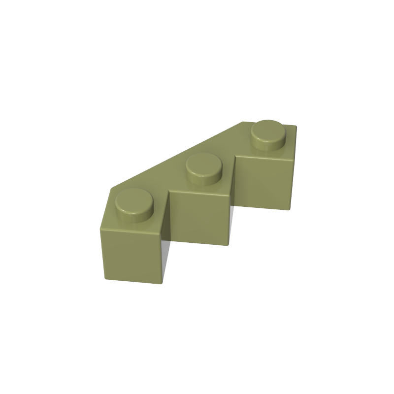 3x3 Multi-faceted Brick City Wall Inclined Bricks