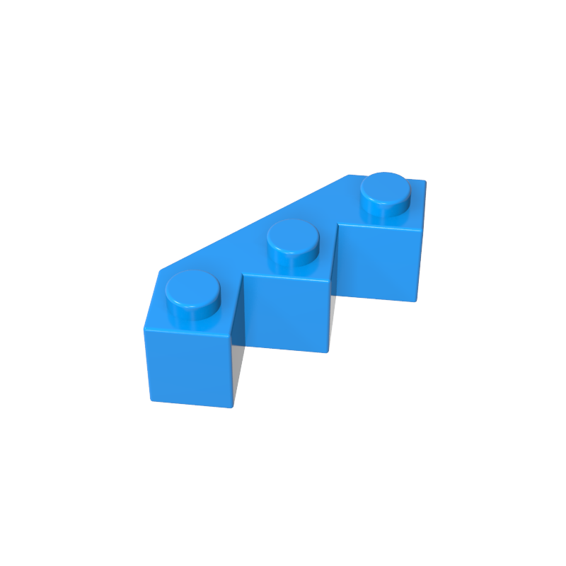 3x3 Multi-faceted Brick City Wall Inclined Bricks