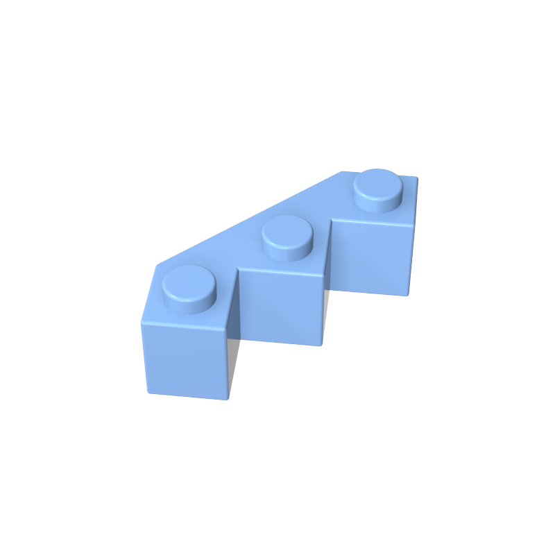 3x3 Multi-faceted Brick City Wall Inclined Bricks