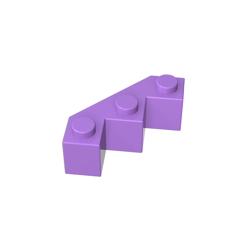 3x3 Multi-faceted Brick City Wall Inclined Bricks