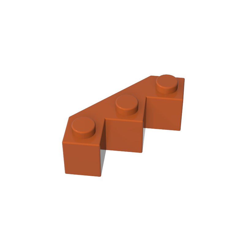 3x3 Multi-faceted Brick City Wall Inclined Bricks
