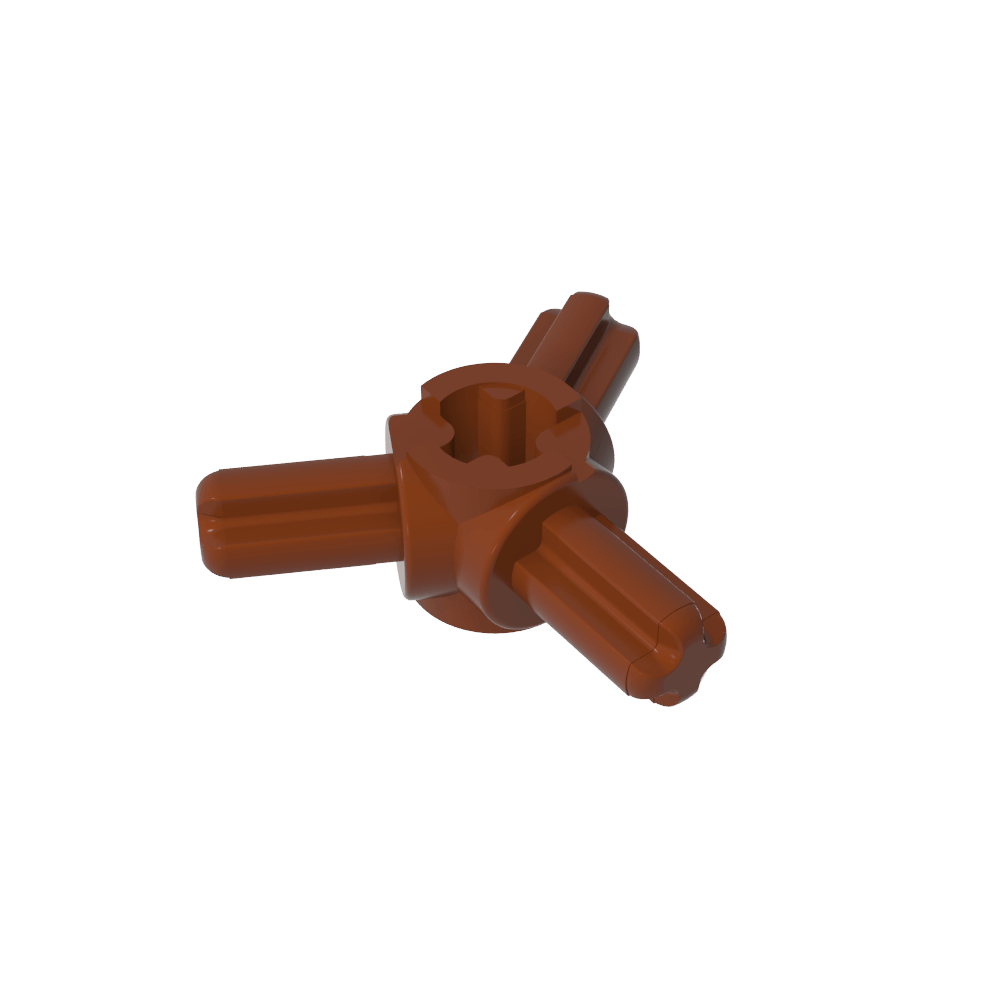 Technic Axle Connector Hub with 3 Axles at 120°-MyGobricks