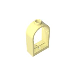 Window 1 x 2 x 2 2/3 with Rounded Top-MyGobricks