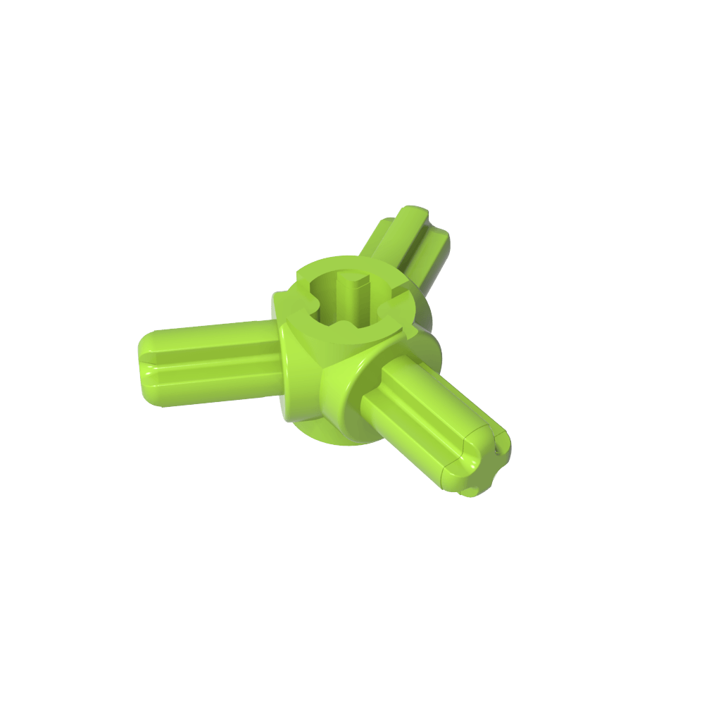 Technic Axle Connector Hub with 3 Axles at 120°-MyGobricks