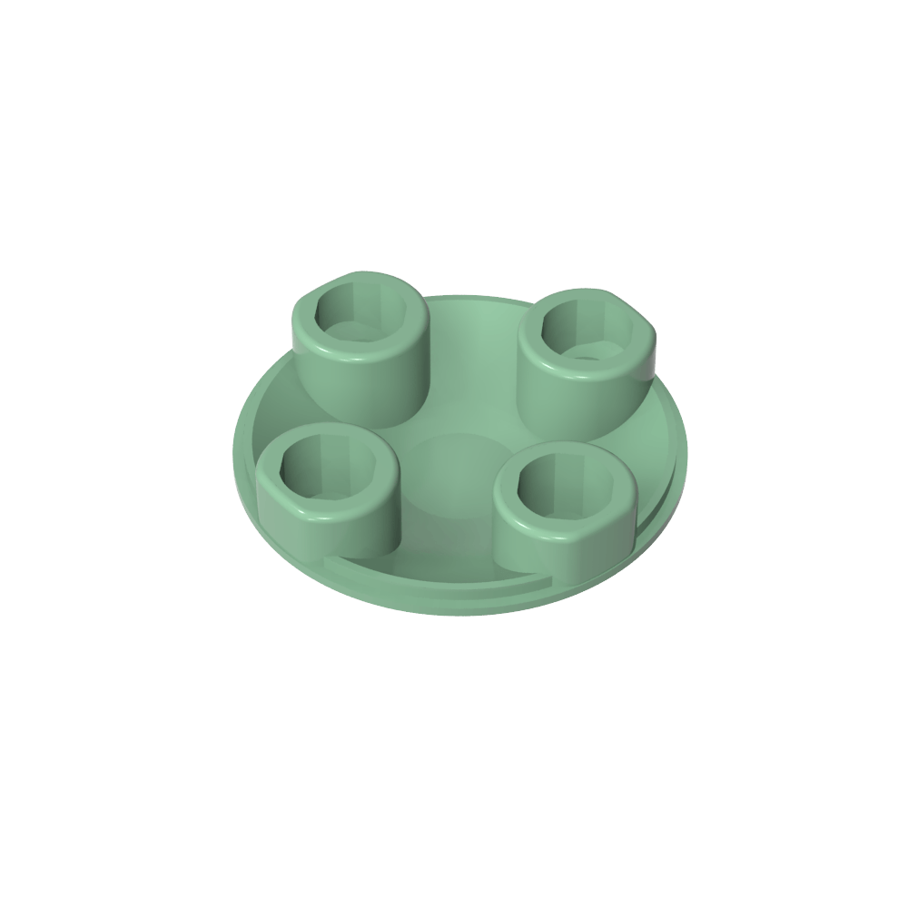 Plate Round 2 x 2 with Rounded Bottom [Boat Stud]