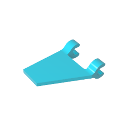Flag 2 x 2 Trapezoid with 2 Clips [Thick U Clips]