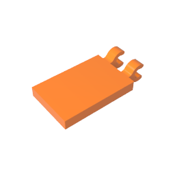 Tile Special 2 x 3 with 2 Clips [Angled Clips]-MyGobricks