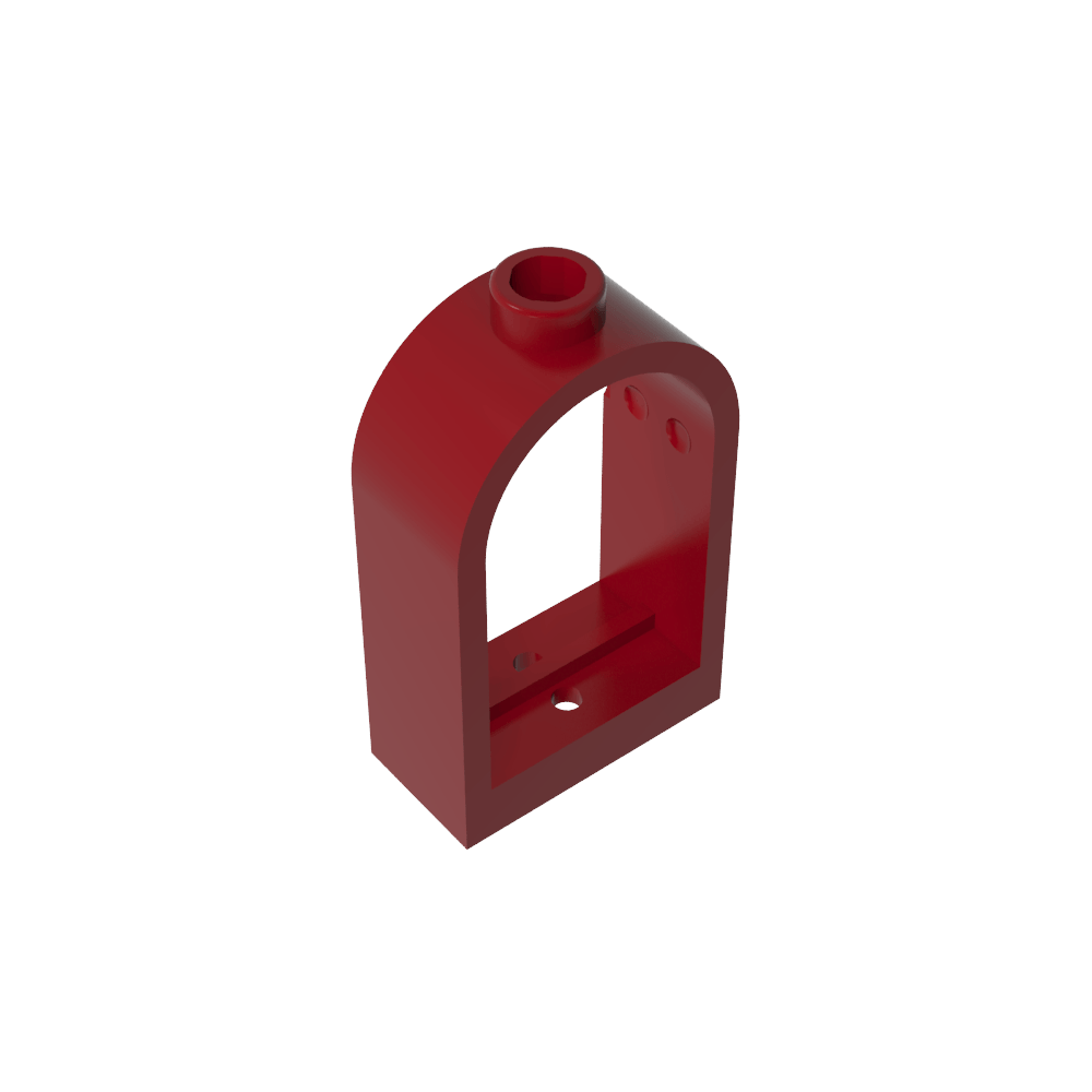 Window 1 x 2 x 2 2/3 with Rounded Top-MyGobricks