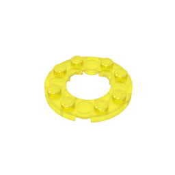 Plate Round 4 x 4 with 2 x 2 Hole-MyGobricks