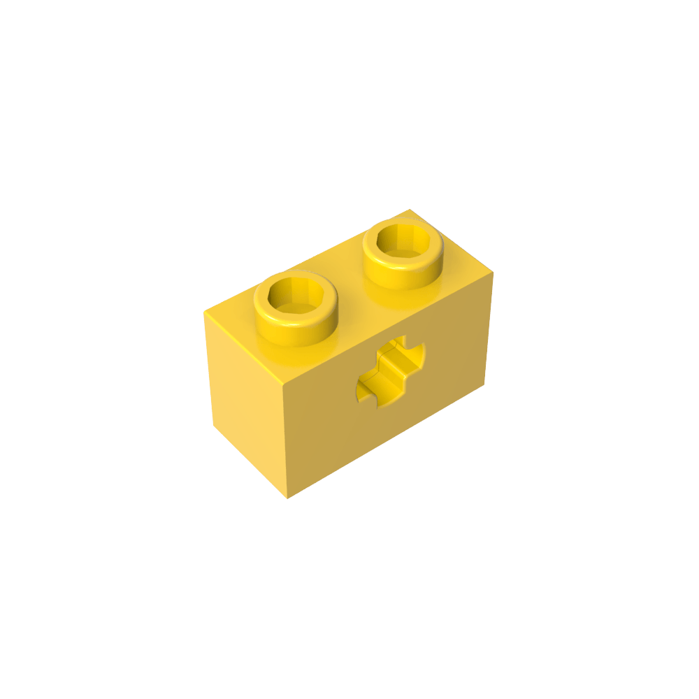Technic Brick 1 x 2 with Axle Hole Type 1 [+ Opening] and Bottom Pin