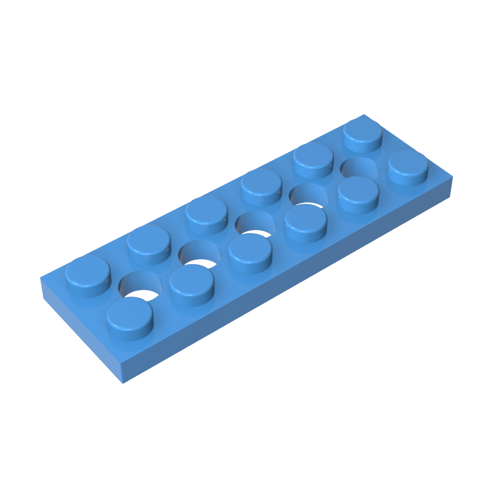 Technic Plate 2 x 6 [5 Holes]-MyGobricks