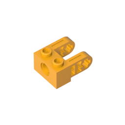 Technic Brick 1 x 2 with Hole and Dual Beam Extensions
