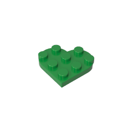 Plate Angled 3 x 3 with Heart Shape