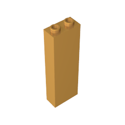 Brick 1 x 2 x 5 without Side Supports-MyGobricks