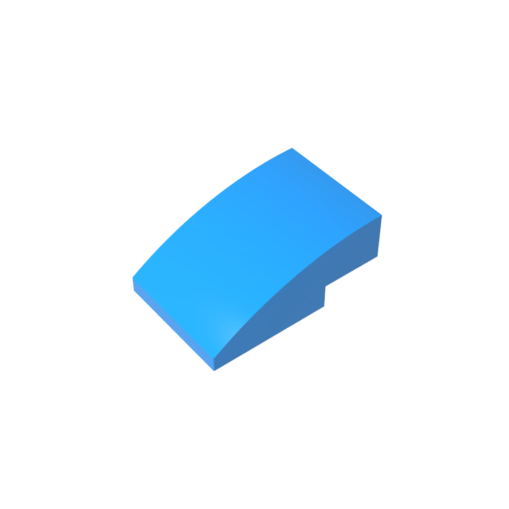 Slope Curved 3 x 2 No Studs-MyGobricks