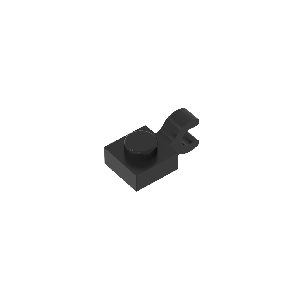 Plate Special 1 x 1 with Clip Horizontal [Thick U Clip]-MyGobricks