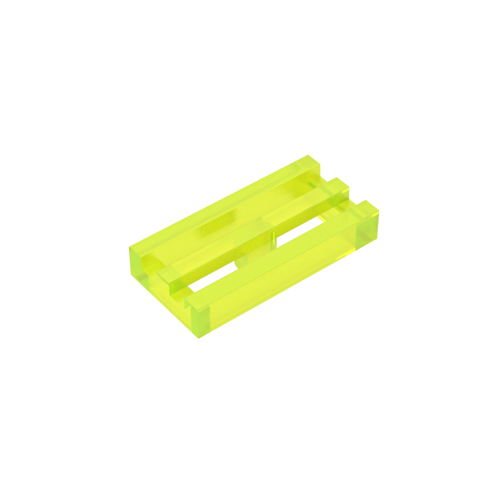 Tile Special 1 x 2 Grille with Bottom Groove