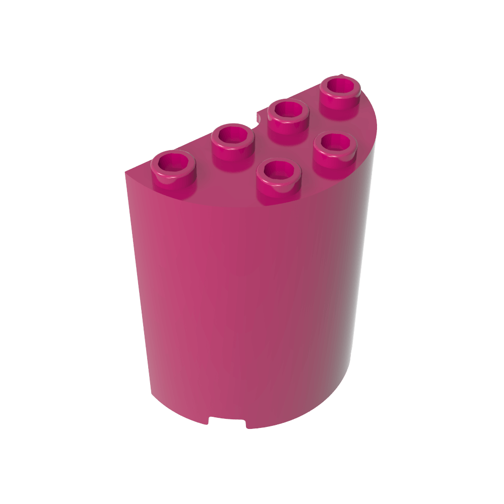Cylinder Half 2 x 4 x 4-MyGobricks