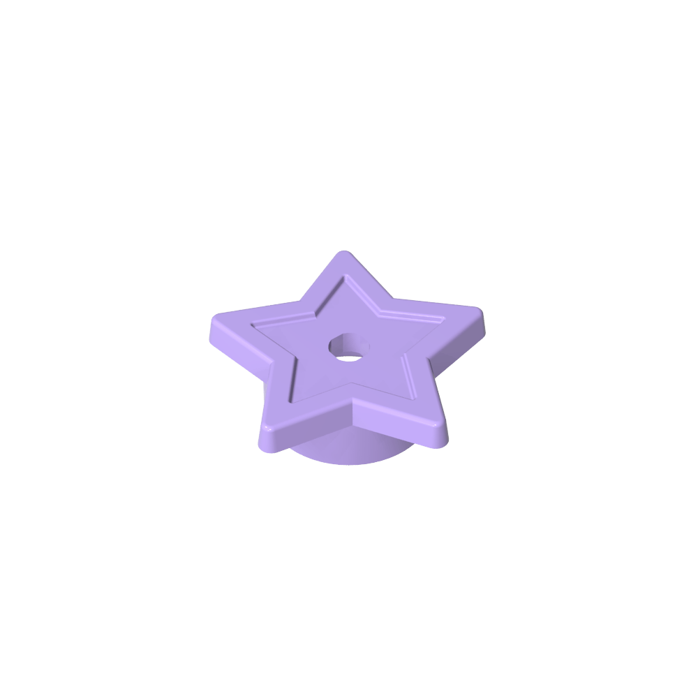 Star with Stud Holder-MyGobricks