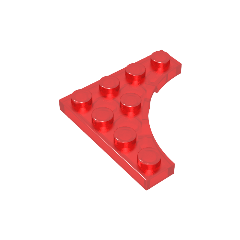 4x4 1/4 circle inner arc wedge plate