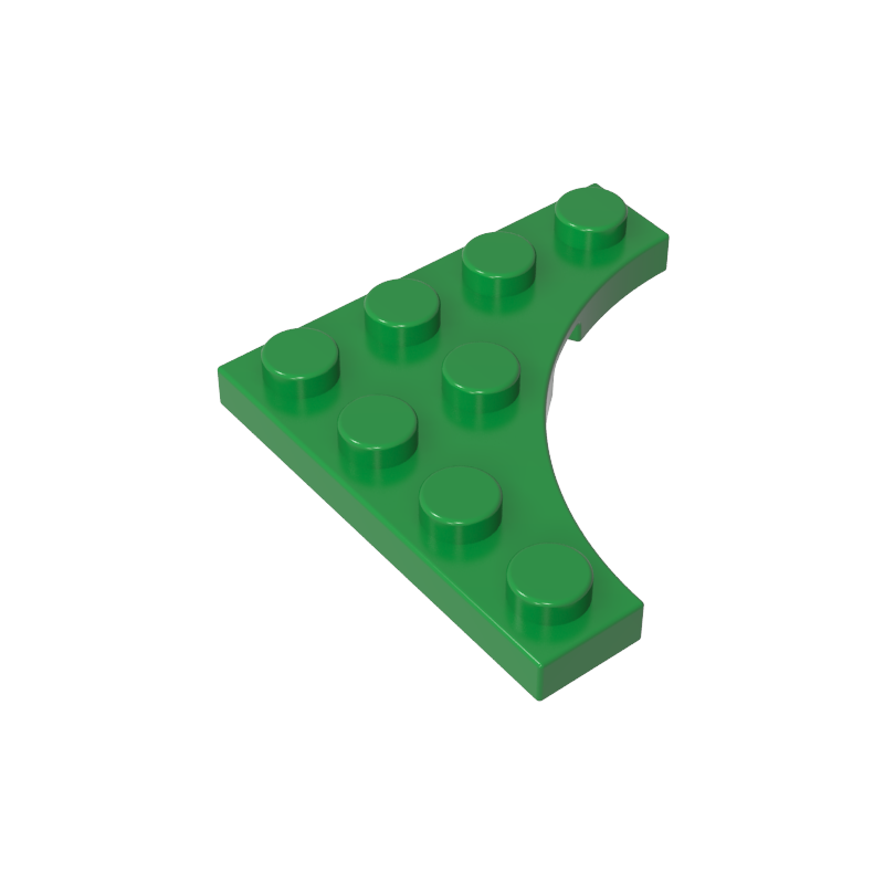 4x4 1/4 circle inner arc wedge plate