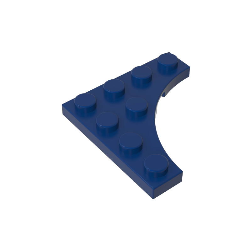 4x4 1/4 circle inner arc wedge plate