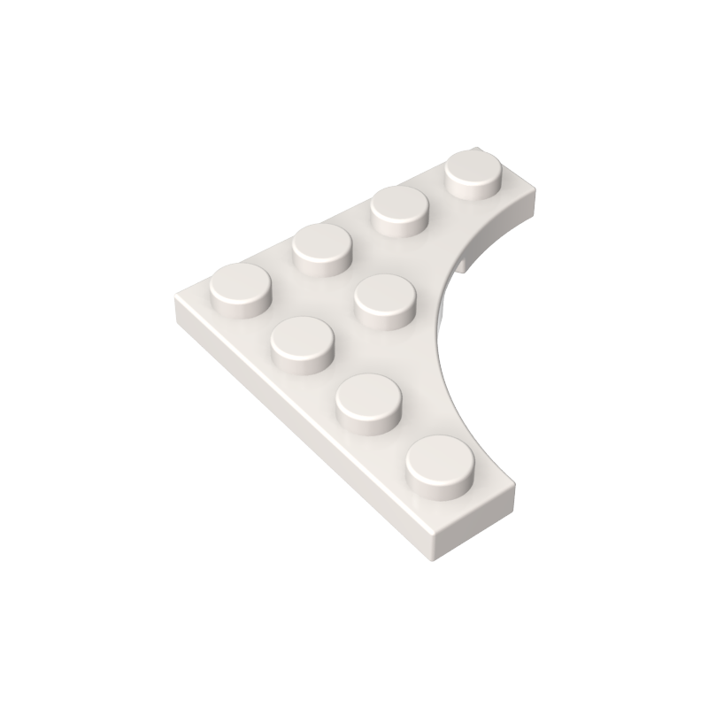 4x4 1/4 circle inner arc wedge plate