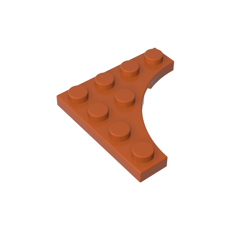 4x4 1/4 circle inner arc wedge plate