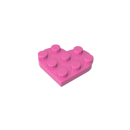 Plate Angled 3 x 3 with Heart Shape