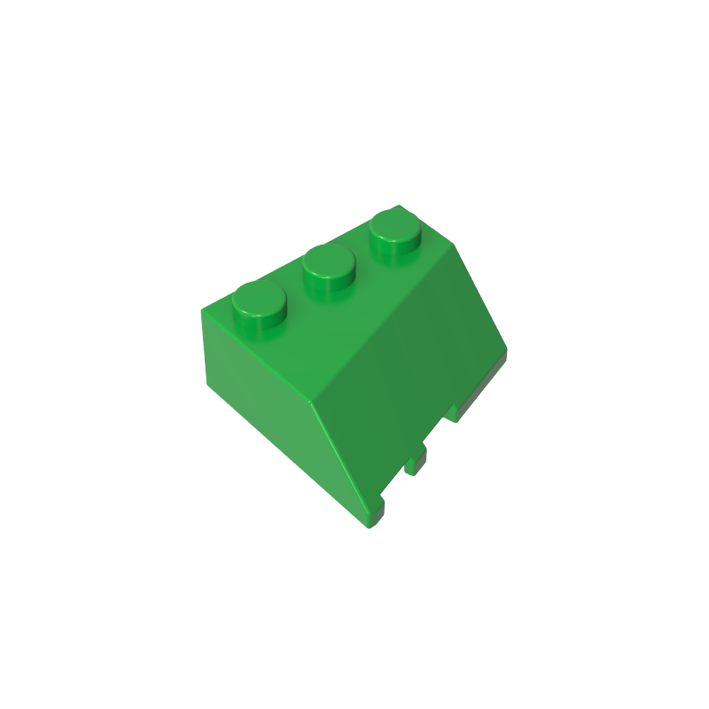 3x3 beveled wedge-shaped brick (right)