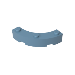 Brick Round Corner 4 x 4 Macaroni Wide with 3 Studs