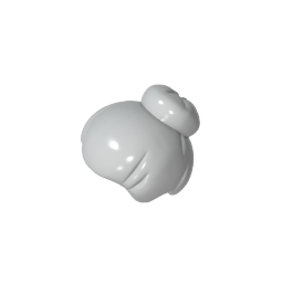 Minifig Hair with Top Knot Bun