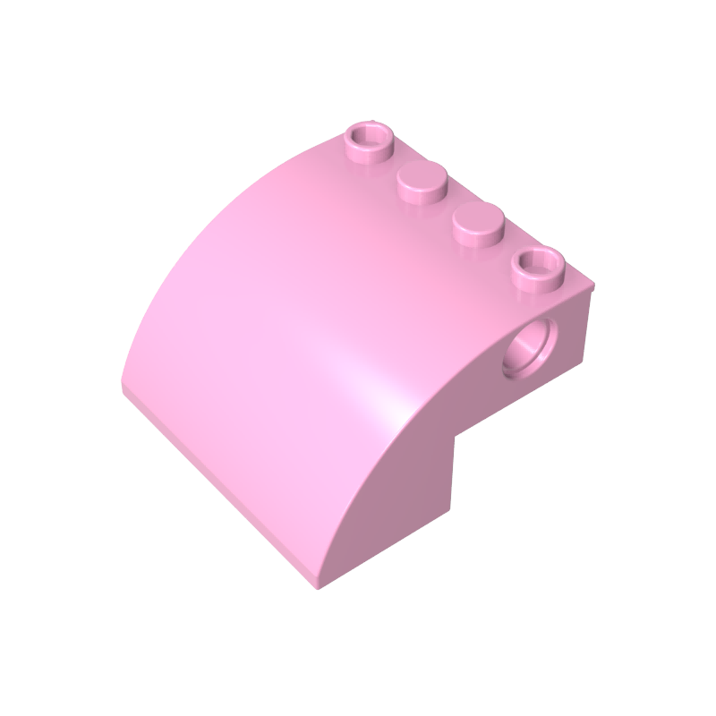 4x4x2 curved brick with bolt holes