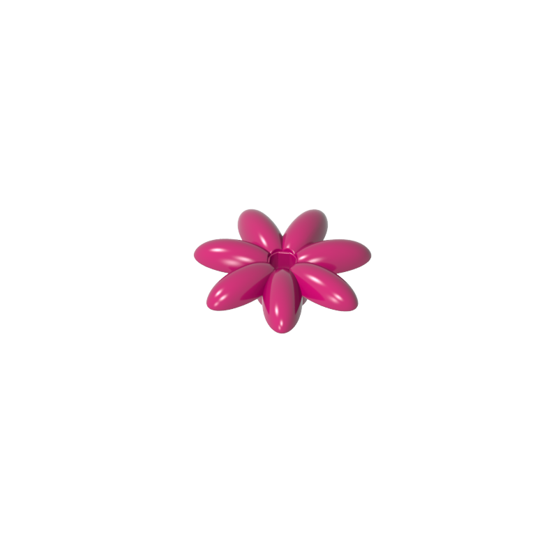 Plant, Outdoor Accessory Kit, Flower with 7 Thin Petals and Pin