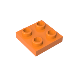 2x2 bottom plate with pegs
