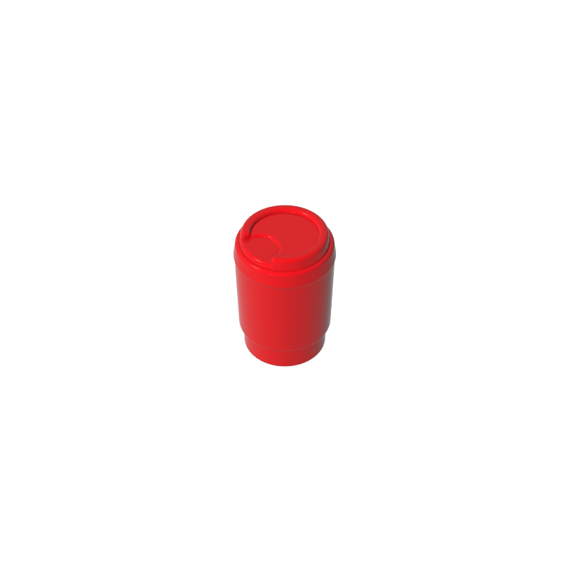Minifigure holding coffee cup takeaway cup