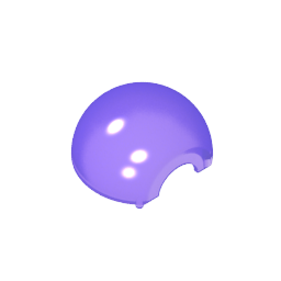 Cylindrical hemisphere 2x2 with cutout