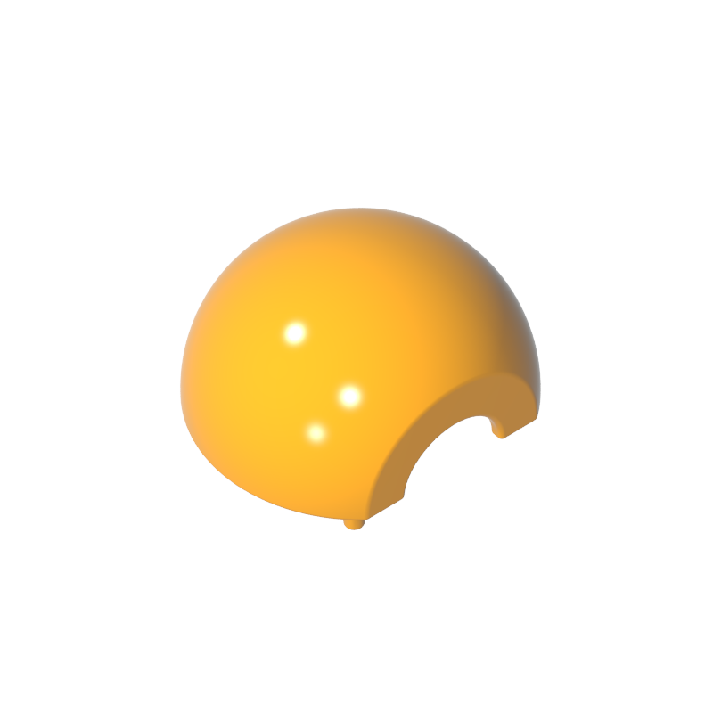 2x2 cylindrical hemispheres with cutouts