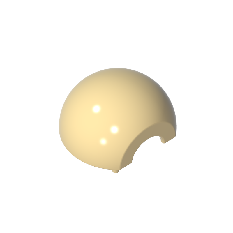 2x2 cylindrical hemispheres with cutouts