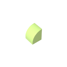 1x1x1 curved brick