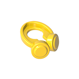 Minifigure neck hanging headphones